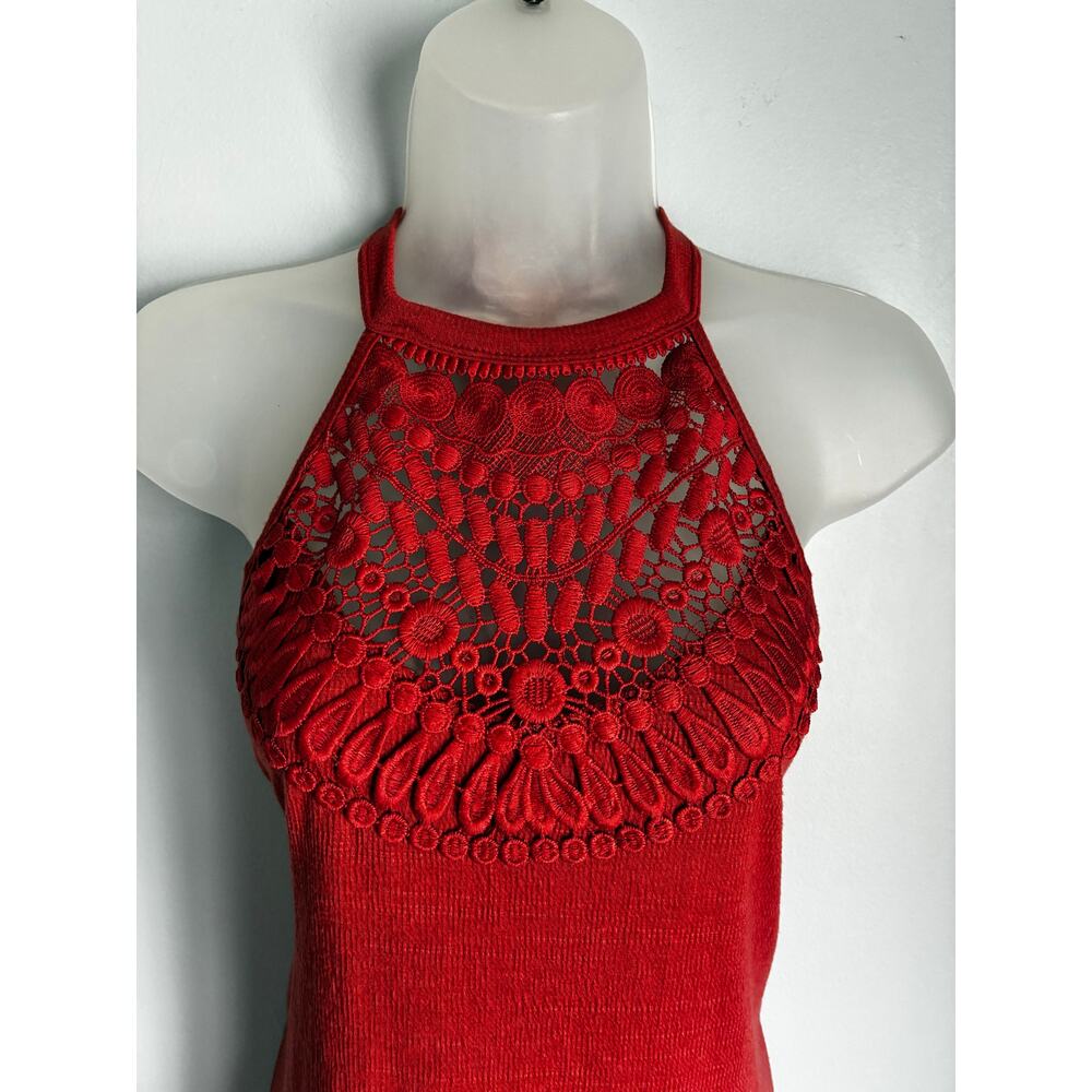 Another Reason Crochet Lace Halter Tank Top Women’s Medium Boho Festival - Picture 3 of 8